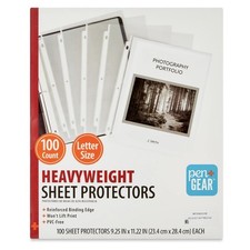 Pen Gear Heavyweight Clear Sheet Protectors 100 Count Letter Size