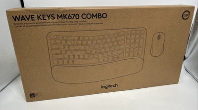 Logitech Wave Keys MK670 Combo, Wireless Ergonomic Keyboard + Mouse *NEW*