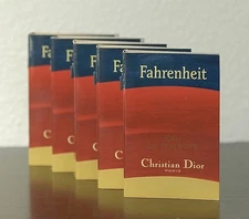 Vtg * FAHRENHEIT by  CHRISTIAN DIOR**  splash EDT 1,5 ml~.05 oz * SAMPLES 5 PCS