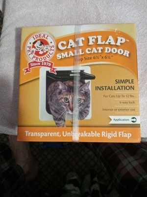 Ideal Pet Products Cat Flap Small Cat Door White installation