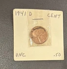 1941 D Lincoln Cent Penny  uncirculated Condition