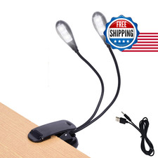 Music Stand Light, 1/2/4/10 Pack Clip on LED Book Lights, USB and AAA Battery Op