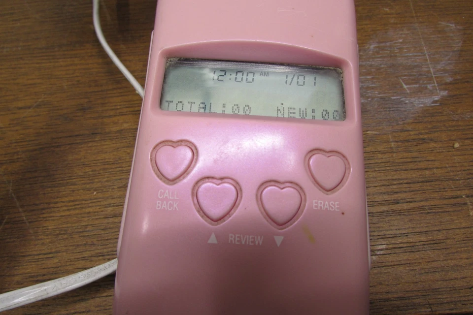 HELLO KITTY ANGEL HK210 Telephone Pink Landline Phone Caller Untested VTG - Image 2 of 4