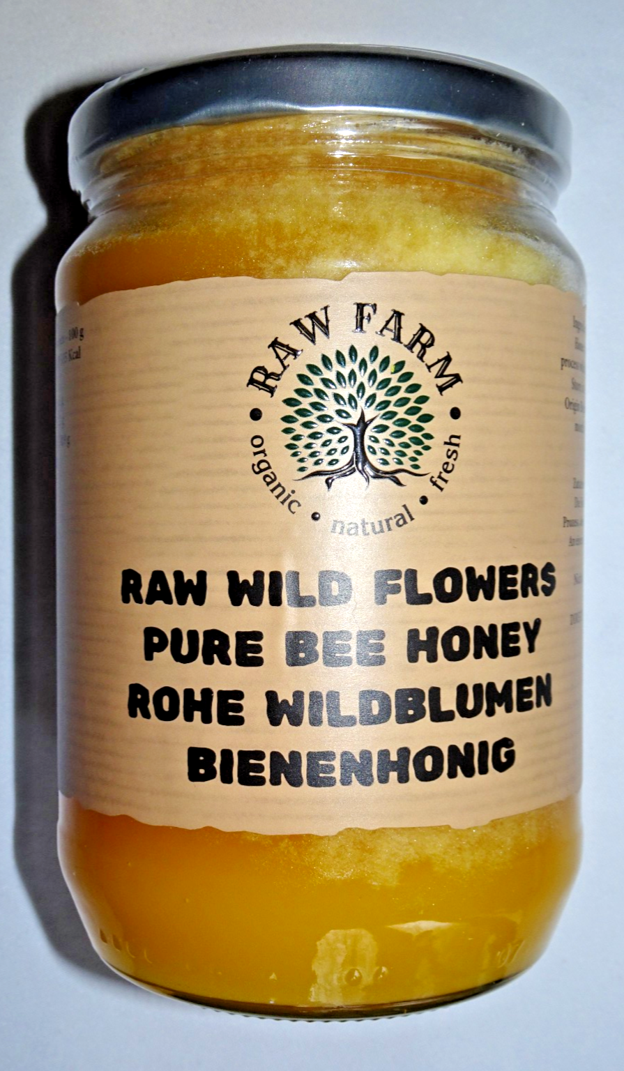 Raw Farm Organic Wildflowers Honey - Pure Natural - 900g - BB 06/2029
