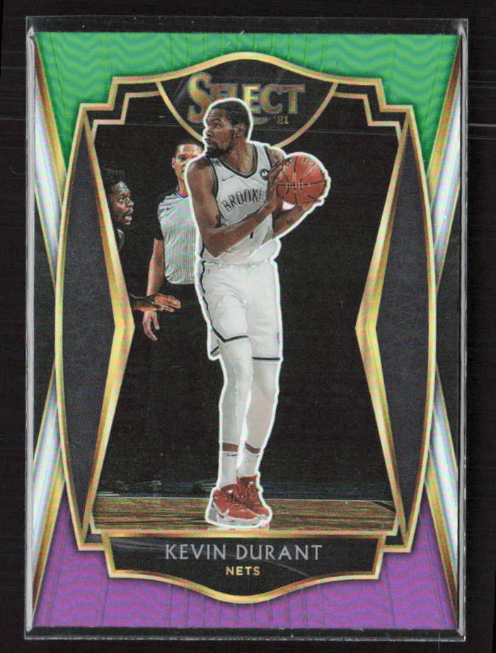 2020-21 Panini Select #101 Kevin Durant Green White Purple Brooklyn Nets (Z)