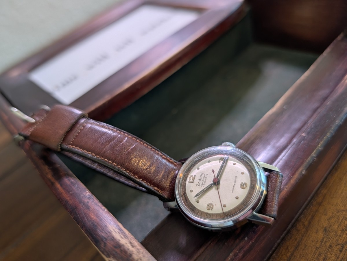 Vintage 1950s Zodiac Hermetic Swiss Manual Wind - 31mm Case - 3-6