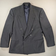 Vintage Raffinati Double Breasted Pinstripe Blazer Sport Coat - Made In USA