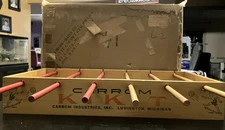 1945 Vintage Carrom Kikit Foosball Tabletop Wooden Game Famous And Barr Wit Box