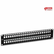 TRENDnet 48-Port Blank Keystone 2U HD Patch Panel TC-KP48