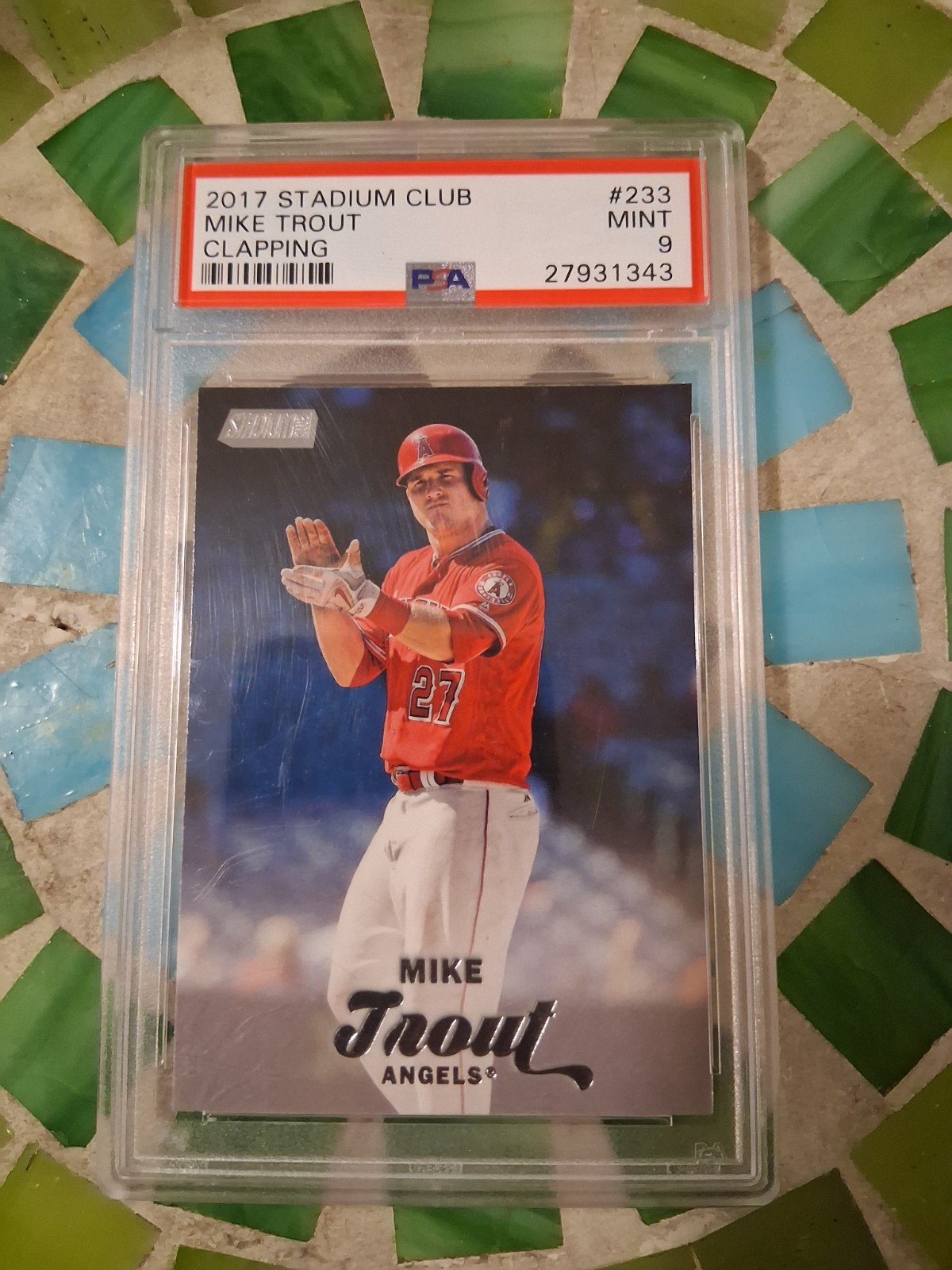2017 Stadium Club #233 Mike Trout Clapping  PSA 9 Mint 