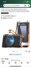 GOODaaa Portable Charger 42800mAh Solar Power Bank Orange With Flash Light