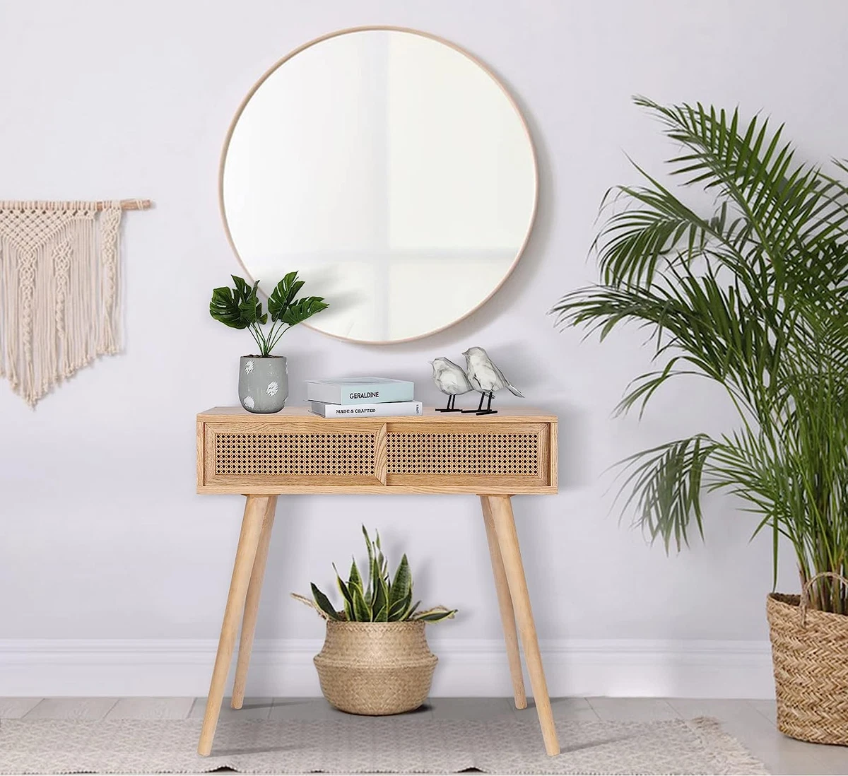 Small rattan console sale table