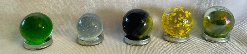 40 Toy Colour Glass Marbles maybe Sunburst Cats Eye Transparent Agate Confetti - Picture 7 of 9