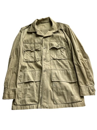 Vintage 50s USAF US AIR FORCE Tan Tropical Safari Cotton Jacket 38rNew nos