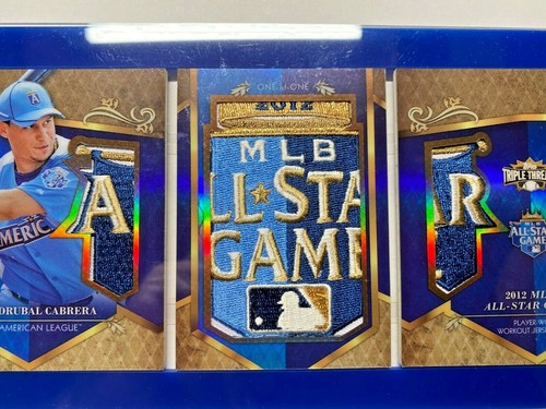 2013 Topps Triple Threads All Star Jumbo Sleeve Patch ASDRUBAL CABRERA 1/1 - Picture 3 of 5