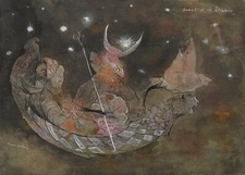 LEONORA CARRINGTON Art Poster or Rolled Canvas Print "Burial of Patriarchs"