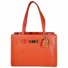 Coach Pebble Leather Small Swagger Tote, Light/watermelon