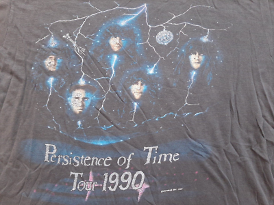 ANTHRAX Persistence of Time Vintage 1990 T Shirt L Tour Thrash