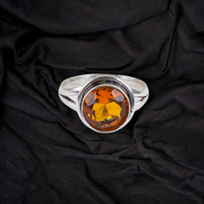 Yellow Citrine Gemstone Handmade 925 Sterling Silver Jewelry Gift Ring Gift For