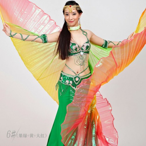 Costume Egitto danza del ventre ali colorate fantasia ali iside festival danza ali - Foto 10 di 18