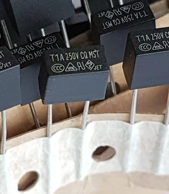 [3pcs] T1A Antisurge, 1A 250v Time delay, Slow blow, radial PCB fuse sq –ref:653