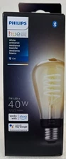 Philips Hue White Ambiance Filament ST19 Bluetooth LED Smart Bulb