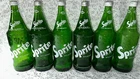 6 VINTAGE SPRITE GLASS BOTTLES with SCREW OFF TOP -  32 oz
