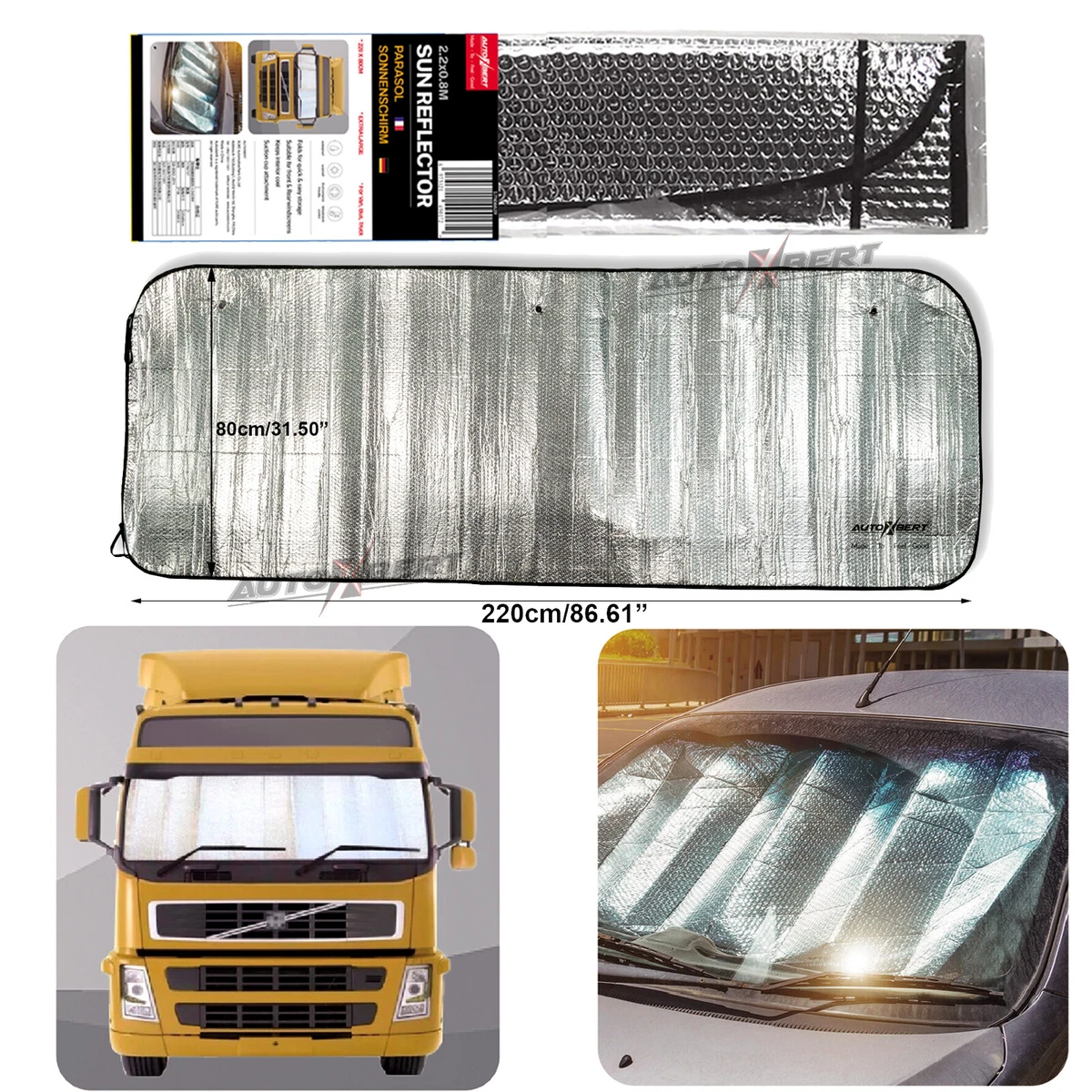 Extra Large Size Windshield Sunshade Foldable Windscreen Sun Shade