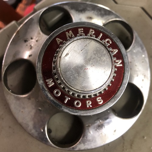 Vintage Set Of 5 1968-78 AMC Volcano Chrome Center Caps AMX Gremlin Javelin GC - Picture 2 of 12