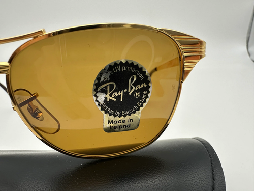 Ray Ban B&L USA Vintage 52mm Signet Chromax Gold Frames Rare Ireland NOS - Picture 9 of 13