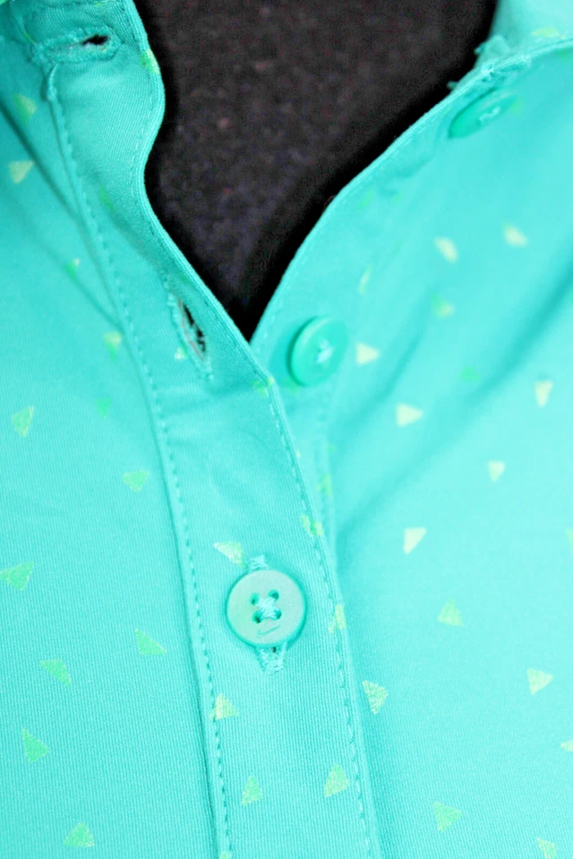 耐克高尔夫女式高尔夫上衣短袖 1/4 纽扣衬衫活力 XL 全新带标签! — 第 2/4 张图片