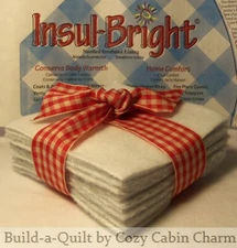 12 ~ 8" Insul Bright Insulated POTHOLDER Lining Batting Fabric Precut Squares