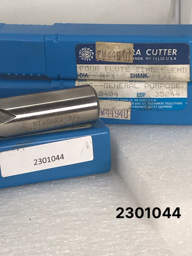 4 Flutes 3/4" x 3/4" x 1-5/8" x 3-7/8" Niagara Cutter HSS Square End Mill Uncoat - Picture 8 of 15