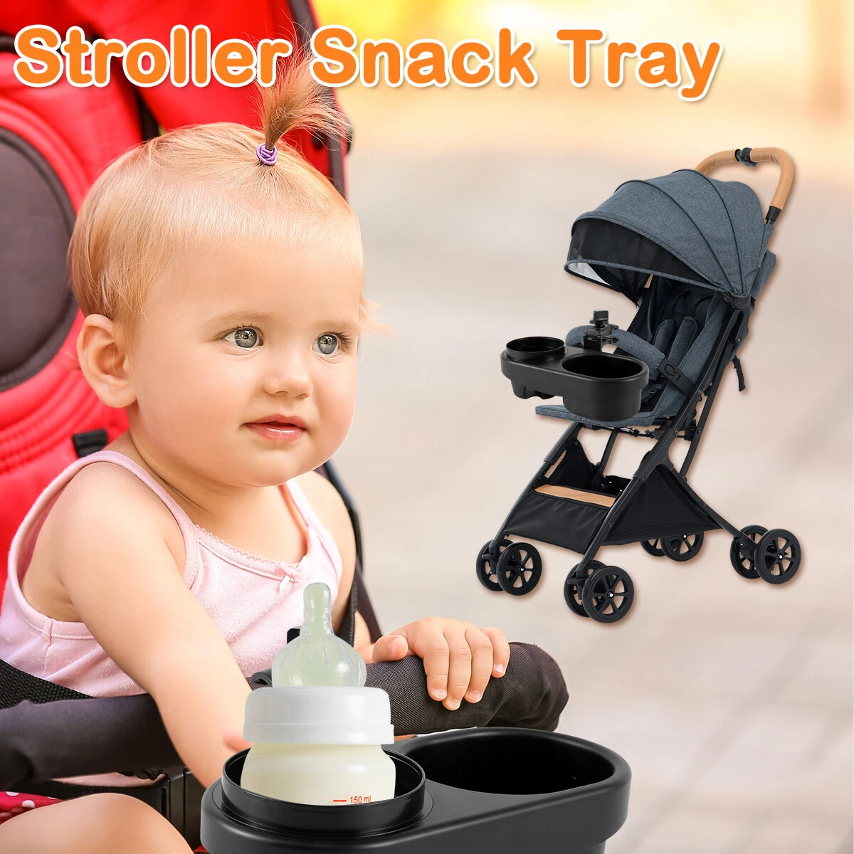Bob stroller snack hot sale tray too high