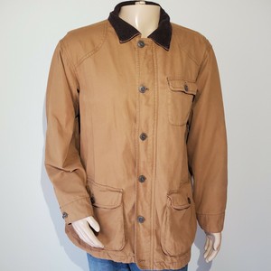 Orvis Men S Barn Coat Field Jacket Mens Large Tan W Quilted Lining