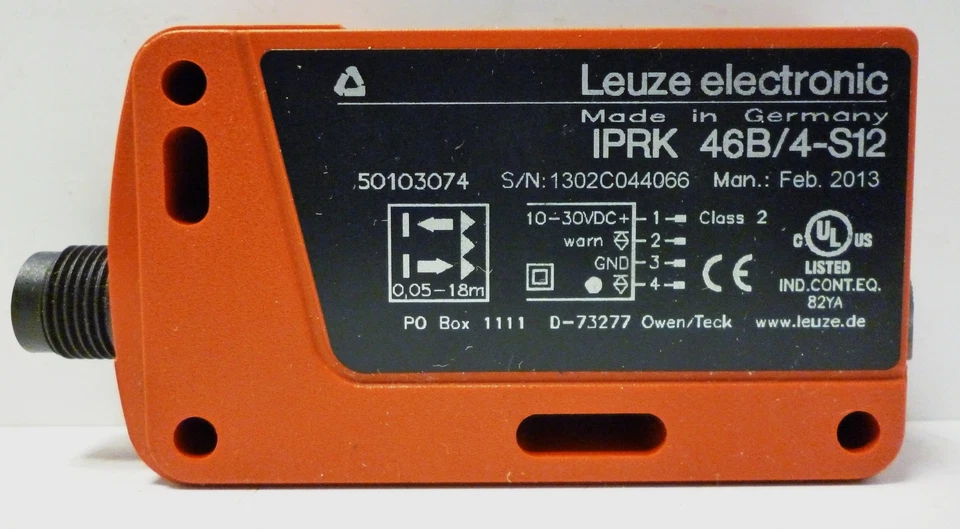 Leuze IPRK46B4S12 Retro-Reflective Photoelectri0c Sensor - Image 3 of 4
