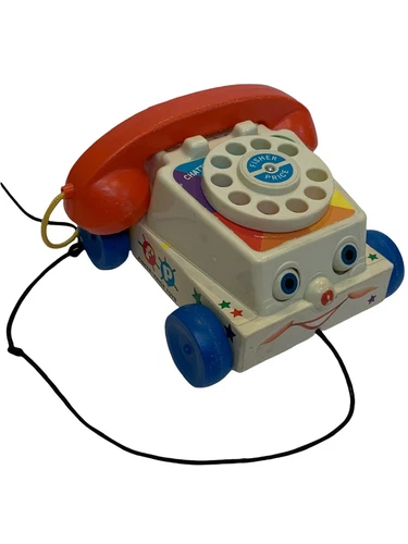 Fisher Price Chatter Phone Telephone Pull String Toy 2009 Mattel FREE SHIPPING
