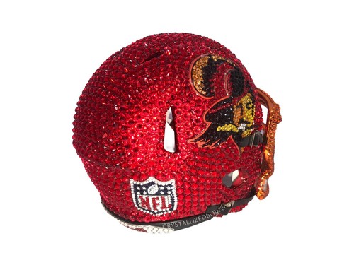 Any Team Bling Mini Football Helmet AUSTRIAN CRYSTALS NFL Bedazzled Riddell - Picture 19 of 19