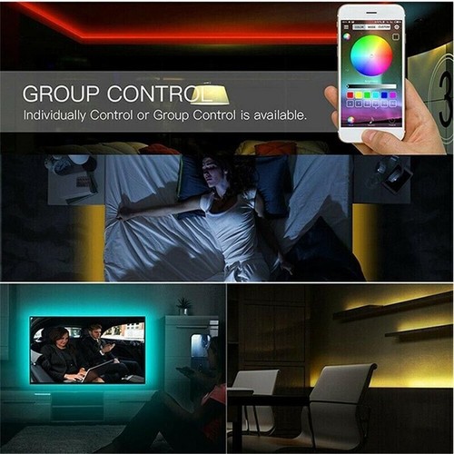 1-10M RGB Waterproof 30-150 LED Strip Light 5050 SMD APP Controlled DC 12V IP65 - Picture 9 of 27