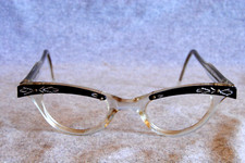 unbranded usa vintage cats eye eyeglass frames 1950's 38-22-5-3/4