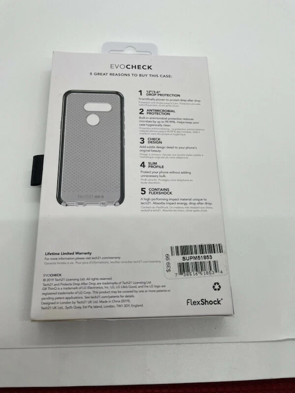 TECH21 Evo Check Case for LG G8 ThinQ - Smokey Black - Image 2 of 4