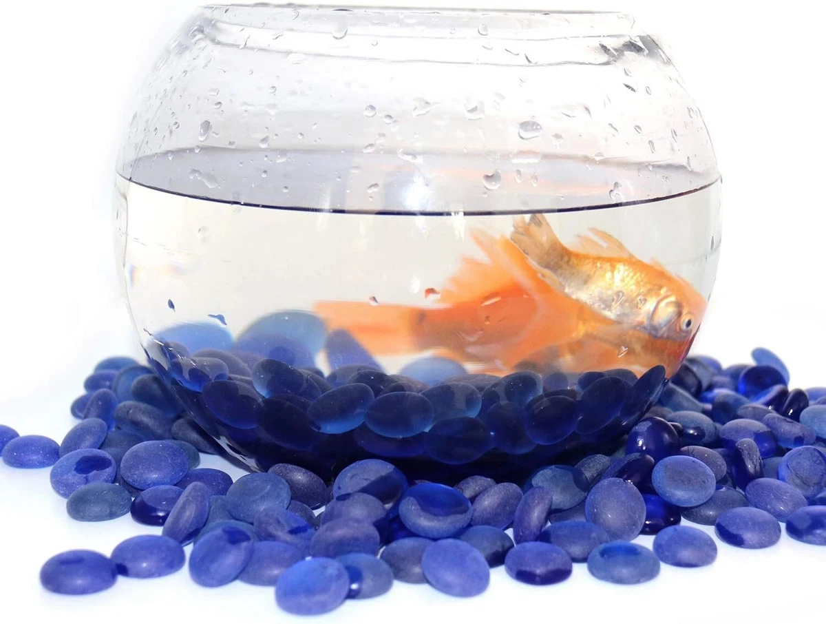 5 LB Aquarium Flat Glass Marbles Any Water Aquariums Decorative, Flat