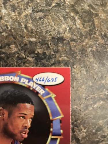 1997-98 Score Board Blue Ribbon Marcus Camby Signed Rookie Card UMASS Auto /675 - Picture 4 of 4