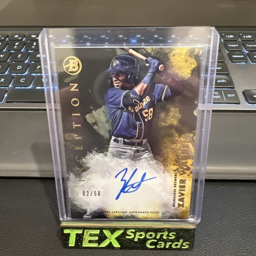 2021 Bowman Inception Zavier Warren On-Card Auto #/50 Gold Foil - Brewers