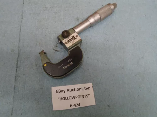Mitutoyo Japan No. 193-211 Outside 0-1" Micrometer w/ Readout .0001 Res H424