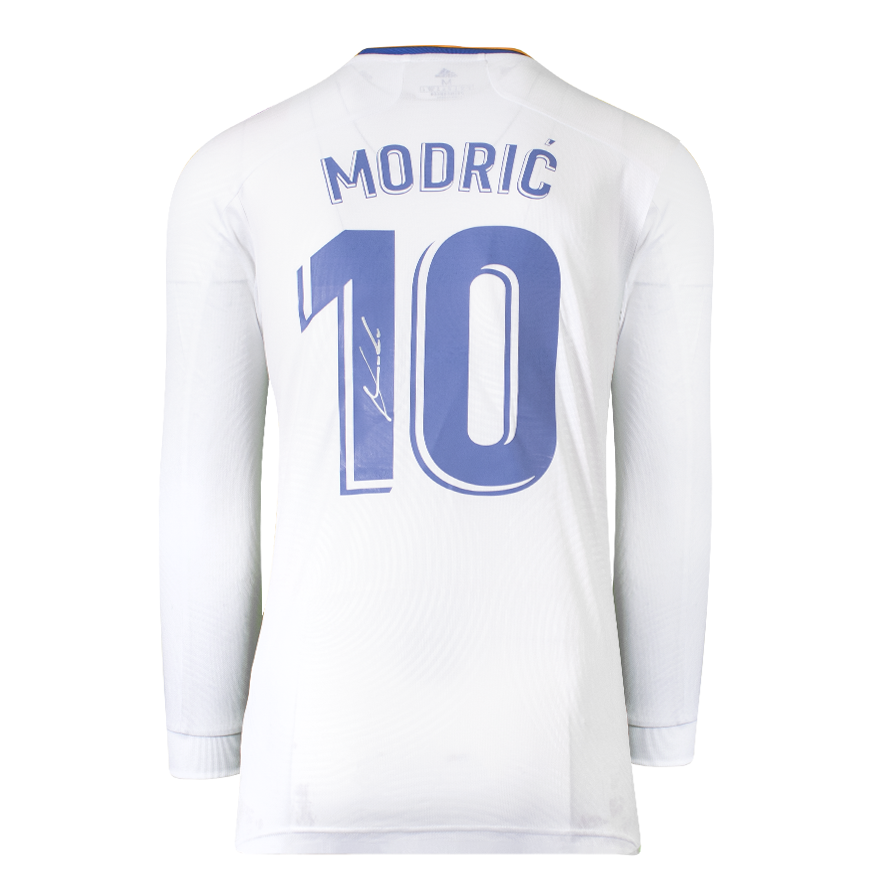 Luka Modric Signed Real Madrid 2021-22 Long Sleeve Jersey Icons