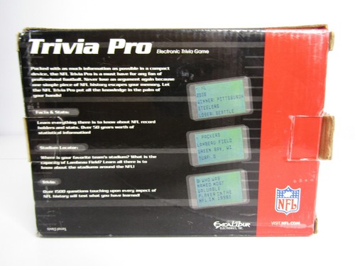 NFL Trivia Pro Electronic Hand Held Trivia Game in Box - Picture 5 of 6