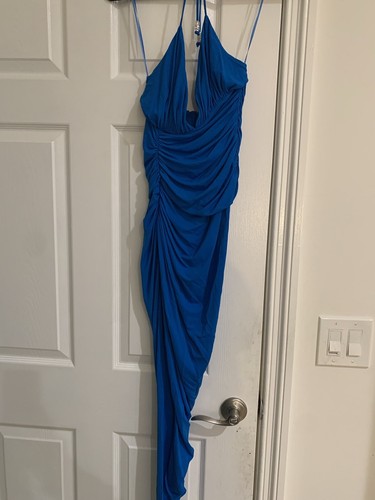 NWT Abito Lungo Alexandre Vauthier Halter Neck Ruched Maxi Dress Sz FR36 $2310 - Picture 8 of 9
