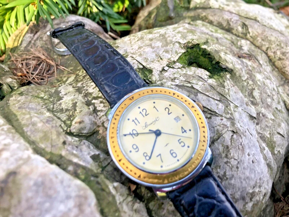 Reloj de pulsera vintage soviético vympel crono para hombre VYMPEL mecánico URSS Foto 3 de 4