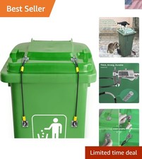 Secure Your Trash: Heavy-Duty Outdoor-Lid Lock for All Trash Can Sizes - 2 Pack
